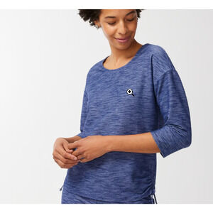 Weekends Chicos‎ Blouse Womens 2 Large Denim Blue Long Sleeve Pullover Top Shirt